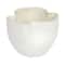 Hello Honey® 7.25" White Sand Finish Ruffled Stoneware Planter